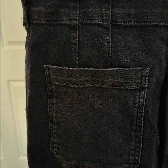 The Colette Denim High-Rise Cropped Wide-Leg Faded Black Jeans by Maeve size 31 - Picture 7 of 16